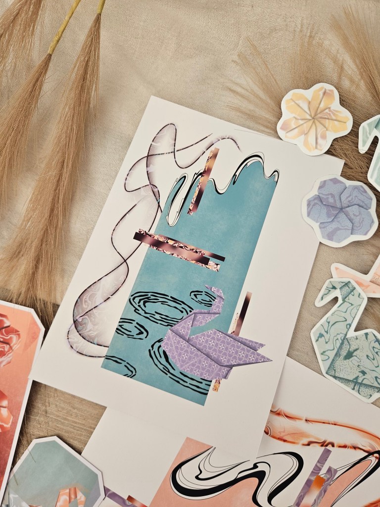 Illustration Origami Cygne